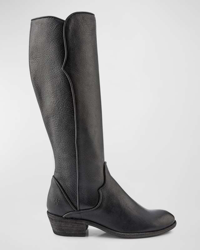 Carson Leather Piping Tall Boots